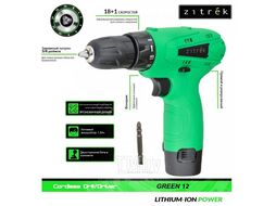 Дрель-шуруповерт аккумуляторная Green 12-Li Zitrek 063-4072