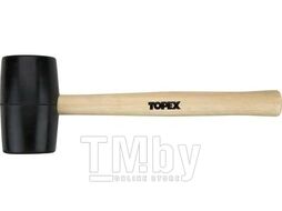 Киянка резиновая черная TOPEX d50мм, 340г, деревянная рукоятка A-02A343