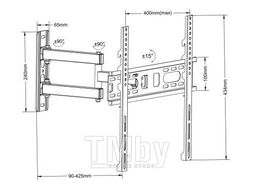 Кронштейн для TV Maclean 26-55" MC-761 чёрный