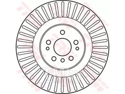 Тормозной диск MERCEDES-BENZ M-CLASS 05-, R-CLASS 06- F TRW DF6013S