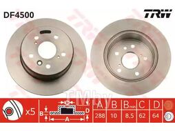 Тормозной диск Toyota Camry (06.1991-) R TRW DF4500