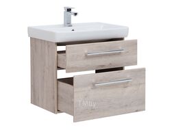 Тумба под умывальник Dreja Q MAX 70 см подвесная, 2 ящика, дуб кантри (77.0006D)