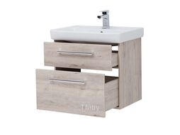 Тумба под умывальник Dreja Q MAX 70 см подвесная, 2 ящика, дуб кантри (77.0006D)