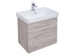 Тумба под умывальник Dreja Q MAX 70 см подвесная, 2 ящика, дуб кантри (77.0006D)