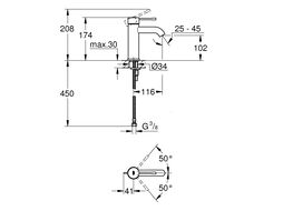 Смеситель для умывальника Grohe Essence New (23590001)