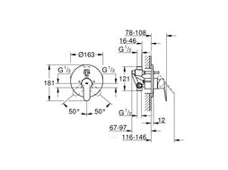 Готовый комплект Grohe Bauedge (29079000)