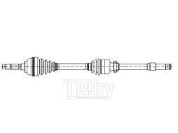 Полуось Citroen Evasion (1994-2002), Jumpy (1995-), Fiat Scudo (1996-), Ulysse (1994-2002), Lancia Zeta (1998-2002), Peugeot 806 (1994-2002),Expert (1996-) RH c ABS METELLI 17-0141