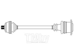 Полуось Audi A4 (2000-2001), VW Passat (2000-2005) LH c ABS METELLI 17-0609