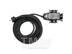 Удлинитель электрический 20м 3 розетки c резиновой изоляцией IP44 (16A, 230V-50Hz, кабель H07RN-F 3х1.5мм. кв.) Yato YT-81162