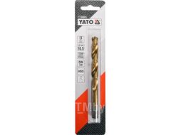 Сверло по металлу HSS-TiN 10,5мм Yato YT-44663