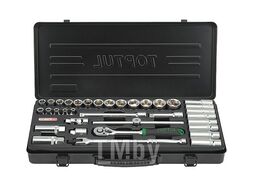 Набор головок 3/8" 6-24мм 6гр. 35пр. метал.кейс TOPTUL (GBB35140)