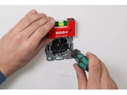 Уровень 68 мм 1 глазок пластм. GO! magnetik (SOLA) (Карманный магнитный уровень без держателя на пояс)