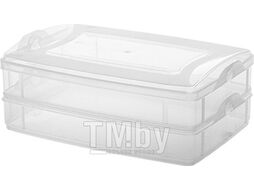 Контейнер пласт. прямоуг. 2x1.2 л, с крышкой, Frigo, DRINA (без возможности выбора цвета)