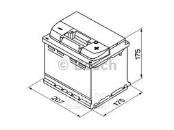 Аккумулятор S4, 44Ah, 440A, (R+), 12V, 207X175X175mm, SLI, B13, (544402044, S4001), для л/а BOSCH 0092S40010
