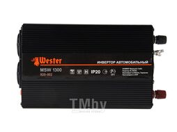 Преобразователь инверторный а/м Wester MSW1300 24-220В+USB; 1300Вт модифицированная синусоида 77428