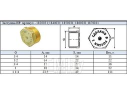 Заглушка нар. 3/4", Богородский завод (Богордский завод)
