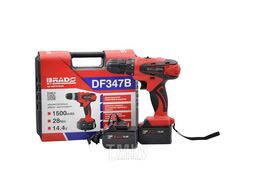 Аккумуляторная дрель-шуруповёрт BRADO DF347B (2 ск,Li-ion 14,4В, 2 акк, 1,5 А/ч, быстр.зарядка,кейс)