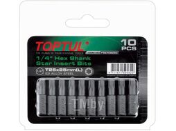 Насадка TORX T25*25 1/4" 10шт блистер TOPTUL (FSEA0825G)