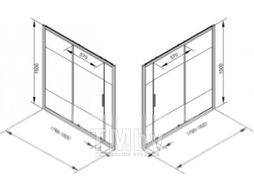 Стеклянная шторка для ванны Aquanet Practic 180 / AE10-B-180H150U-CP (прозрачное стекло)