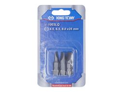 Набор вставок (бит) KING TONY 1/4", шлицевые, 4,5х0,6, 6,5х1,2, 8,0х1,2, 3 предмета 1003LQ