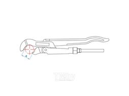 Ключ газовый с изогнутыми губками KING TONY №0 6521-09
