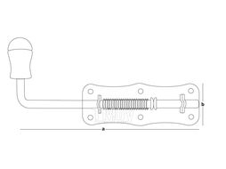 Задвижка воротная пружинная EKT 130x53 Z-130 (упак/40шт) CV013204
