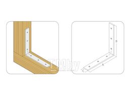 Уголок крепежный узкий усиленный EKT 25x25x17х1,5 мм KWO1 (шт) CV501302