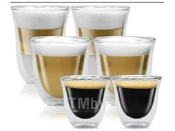 Набор стаканов DELONGHI DLSC 302 MIX (60/190/220 мл) (6 шт)