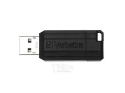 Флэш-накопитель Verbatim 64Gb USB 2.0 Drive Pinstripe черный 49065