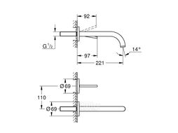 Смеситель с изливом Grohe Atrio New Joy (19918003)