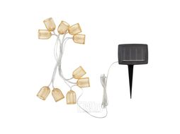 Каскад Lamper Ночная Лампада LED 6 м с выносной солнечной панелью 1 м и аккумулятором, IP65, 2 режима работы: мигание и постоянное теплое белое свечение