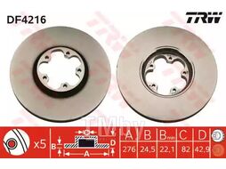 Тормозной диск Ford Transit (2000-06) F TRW DF4216