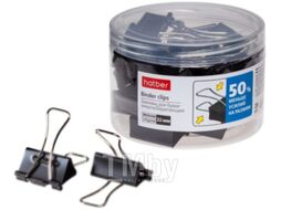 Зажим для бумаги Hatber Energy Save / BC_059124 (20шт, черный)