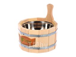 Ушат "шайка" 3,5 л, c нержавеющей вставкой, "Банные штучки" (БАННЫЕ ШТУЧКИ)