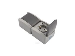 Блок из 2 розеток вертикальный открытой установки с заземлением, IP54 серый KRANZ INDUSTRIAL