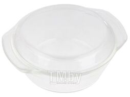 Кастрюля из жаропрочного стекла, 1.0 л, с крышкой, 206х179х85 мм, без.упак., PERFECTO LINEA