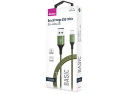 Кабель Olmio Basic USB 2.0 - MicroUSB / 041647 (1.2м, зеленый)