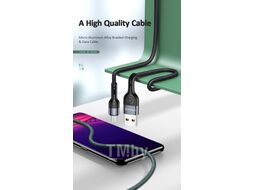 Кабель Usams U55 USB2.0 AM-MicroBM / SJ450USB02 (1м, зеленый)