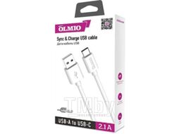 Кабель Olmio USB 2.0 - USB type-C / 038899 (1м, белый)
