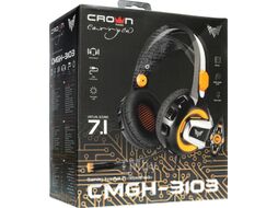Наушники-гарнитура Crown CMGH-3103 (черный/оранжевый)