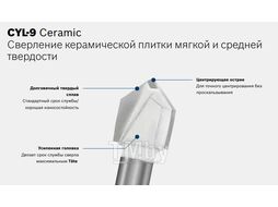 Сверло стекло/кафель BOSCH 8х80мм (2608587164)