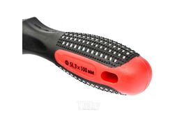 Отвертка Fusion, SL3,0 х 100 мм, CrV, 3-х компонентная рукоятка "anti slip" Matrix 11408