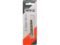 Сверло по металлу HSS-TiN 3,0мм-2шт Yato YT-44635