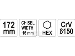Зубило слес. 16х172мм CrV6150 Yato YT-47149