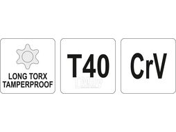Ключ TORX с отверстием T40 28х121мм Yato YT-05520