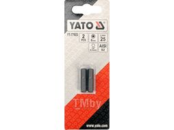 Бита HEX H6х25мм 1/4" (2шт) AlSl S2 Yato YT-77923