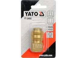 Быстросъёмное соединение с клапаном внутрення резьба 1/4" (латунь) Yato YT-24092
