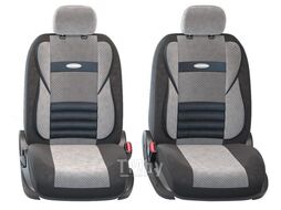 Чехлы для сиденья AUTOPROFI Comfort Combo карман, 6 молний, чёрн./т.серый, разм.М CMB-1105 BK/D.GY (M)