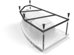 Ванна акриловая асимметричная Cersanit Joanna new 160x95 с ногами правая S301-169