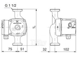 Циркуляционный насос Grundfos UPS 25-60 N 180 (96913085)